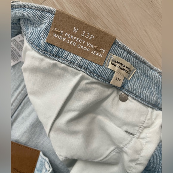Madewell The Plus Perfect Vintage Wide-Leg Crop Jean in ward wash 33P - Picture 11 of 12